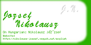 jozsef nikolausz business card